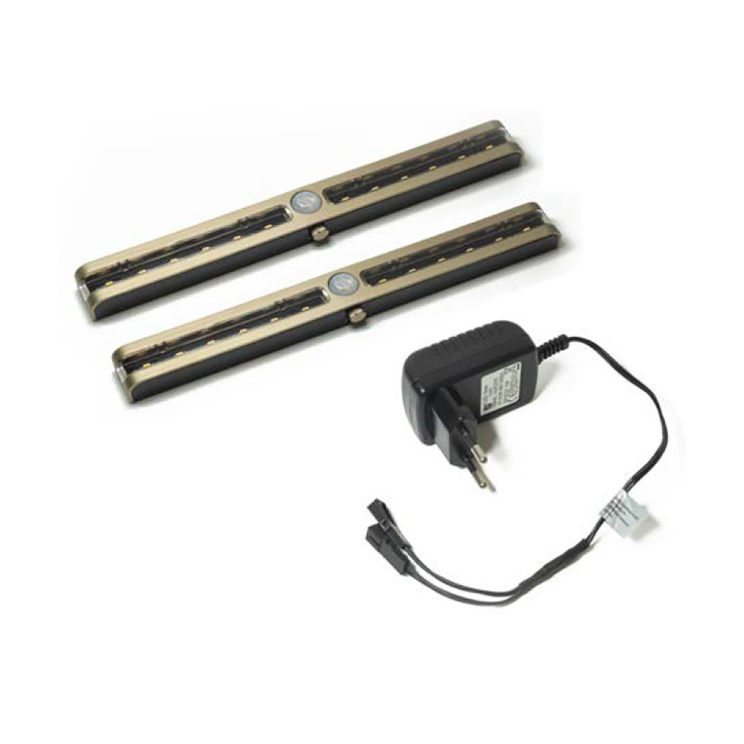 Led set 2 Space Light RVS-look met sensor 12V/0.9w met voeding